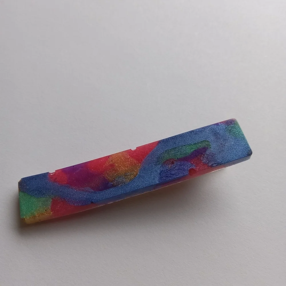 5/$25 Hand Crafted Multicolor Artistic Hair Clip